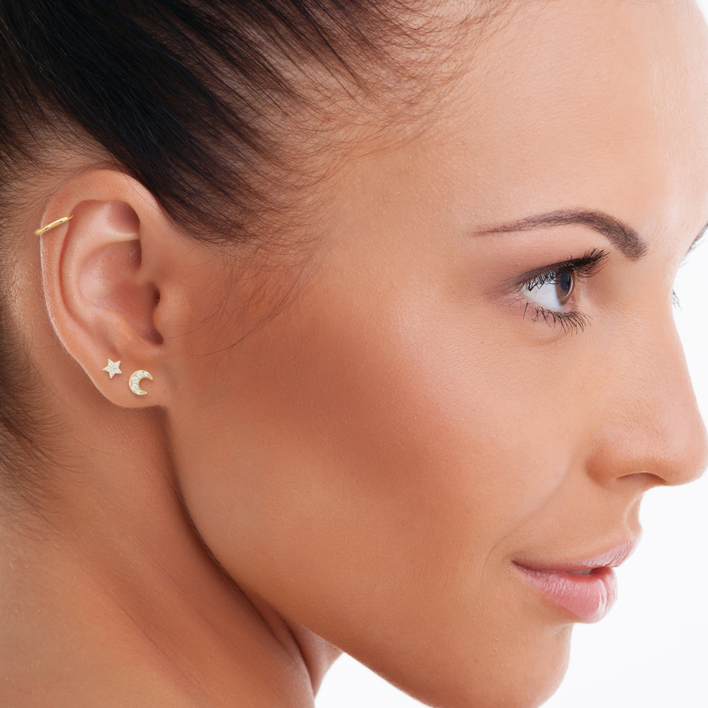 A Spiritual Journey with Star and Moon Earring Stack