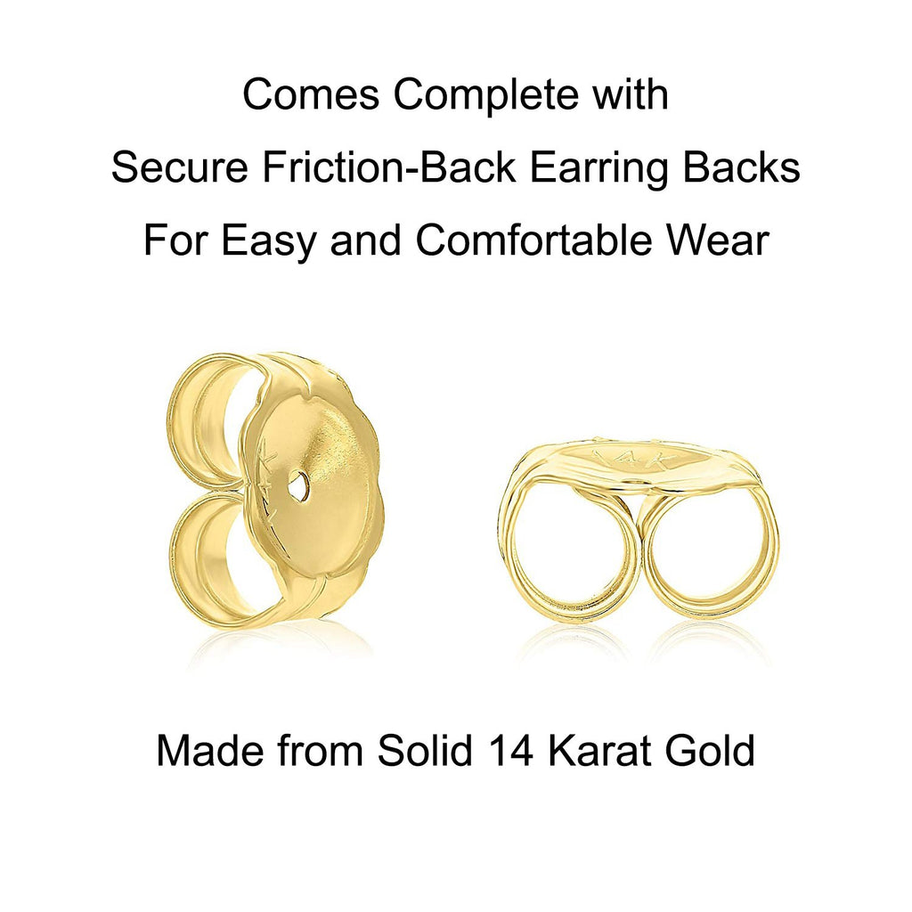 14K Solid Yellow Gold Paw Stud Earring Dog Studs Earring