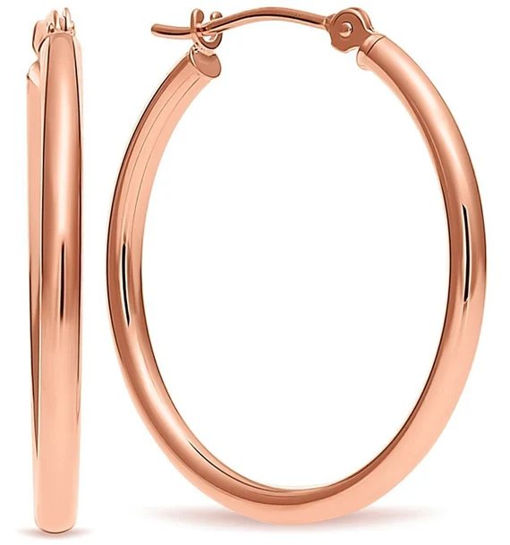 Classic Solid 14k Gold Hoop Earrings, 1" Diameter | Timeless Style for Women | Ideal for Daily Wear and Special Occasions